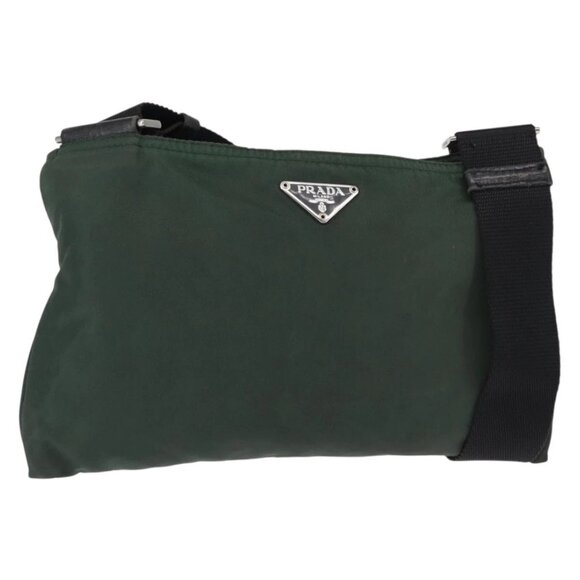 PRADA Shoulder Bag Nylon Khaki Auth 143344 - Picture 1 of 15